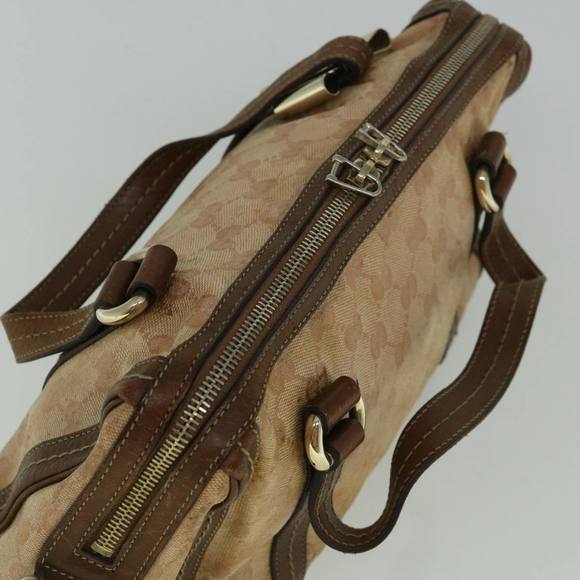 GUCCI GG Crystal Canvas Hand Bag Coated Canvas Brown 181487 Auth 60263 - Picture 6 of 16